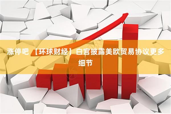 涨停吧 【环球财经】白宫披露美欧贸易协议更多细节