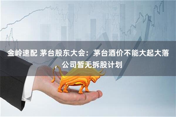 金岭速配 茅台股东大会：茅台酒价不能大起大落，公司暂无拆股计划